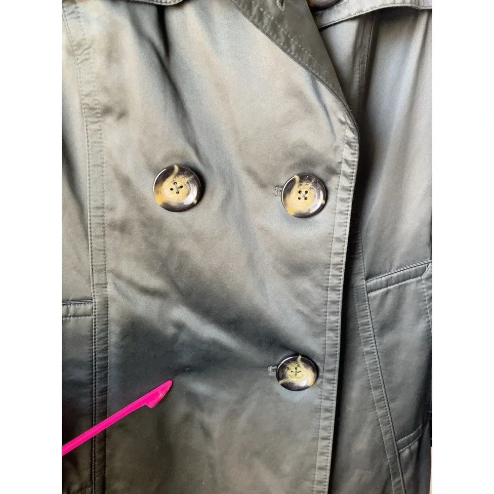 MICHAEL Michael Kors Trench Coat XS Olive Green Belted Double Breasted